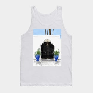 Palm Springs Black Door Tank Top